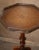 Vintage English Leather Top Walnut and Brass Octagonal Martini Side Table For Sale - Image 4 of 9