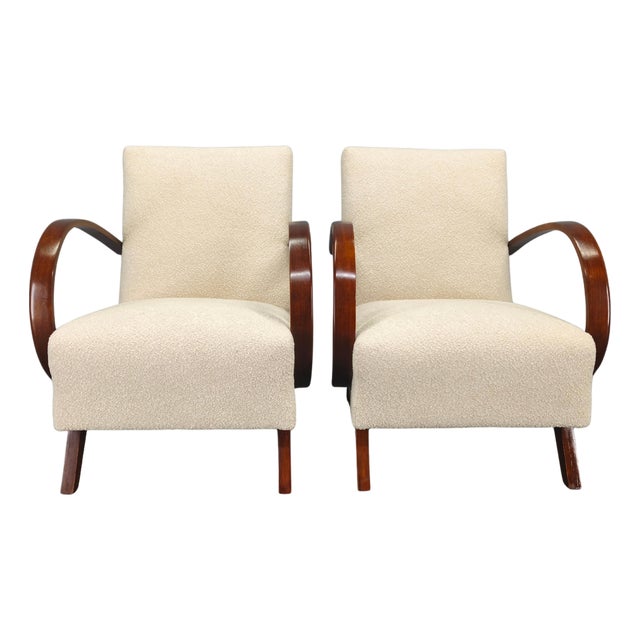 Art Deco Armchairs by J. Halabala, 1940s, Set of 2 For Sale