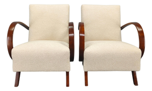 Art Deco Armchairs by J. Halabala, 1940s, Set of 2