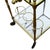 Gold Mid-Century Regency French Solid Brass & Glass Bar Cart W/ Bottle Holder For Sale - Image 8 of 11