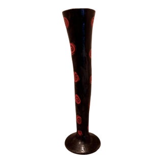 Modern Pop Art Pottery Geometric Vase Swirl For Sale