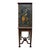 2-Piece Chinoiserie HND Painted & Carved Floral Cabinet C1910 For Sale - Image 15 of 18