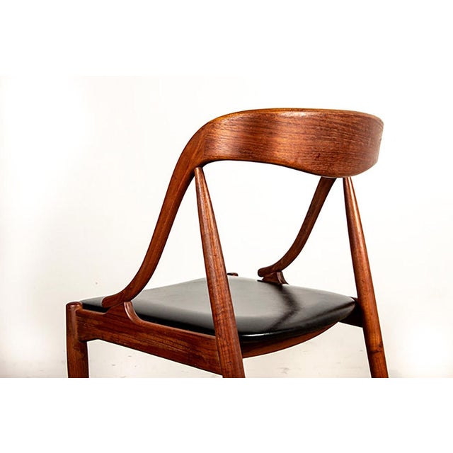 Vintage Danish Chairs in Teak and Skai by Johannes Andersen for Uldum Mobelfabrik, 1960s, Set of 6 For Sale - Image 18 of 18
