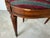 Vintage French Provincial Louis XVI-Style Kidney-Shaped Upholstered Vanity Stool Bench For Sale - Image 11 of 13