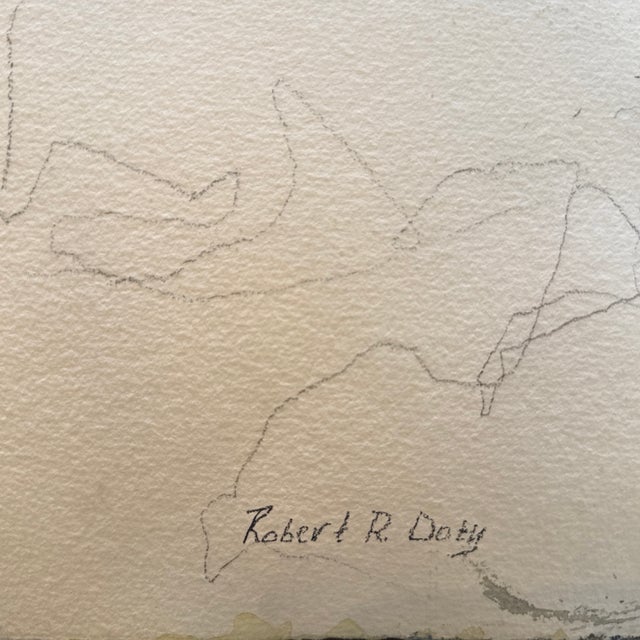 Late 20th Century Robert R. Doty Original Watercolor For Sale - Image 4 of 4