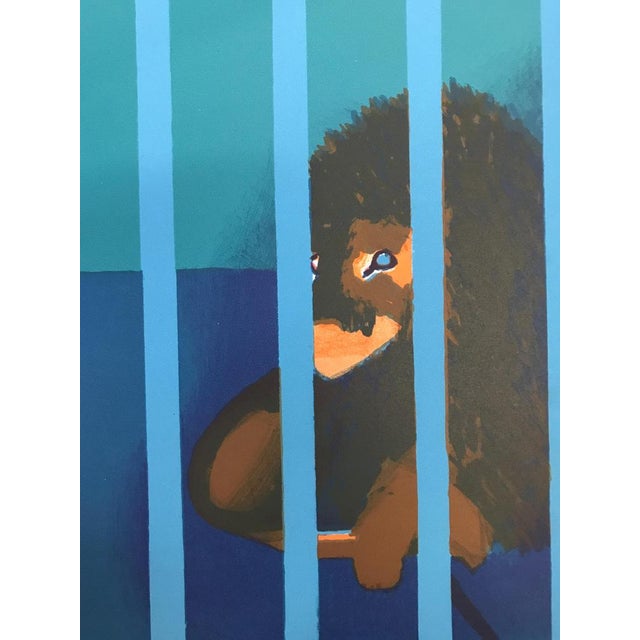 Modern Gilles Aillaud, The Lion, 1972, Lithograph For Sale - Image 3 of 4