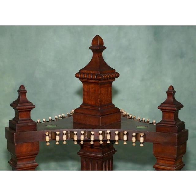 Victorian Chippendale Hardwood Revolving Billiard Cue Stand, 1880 For Sale - Image 11 of 18