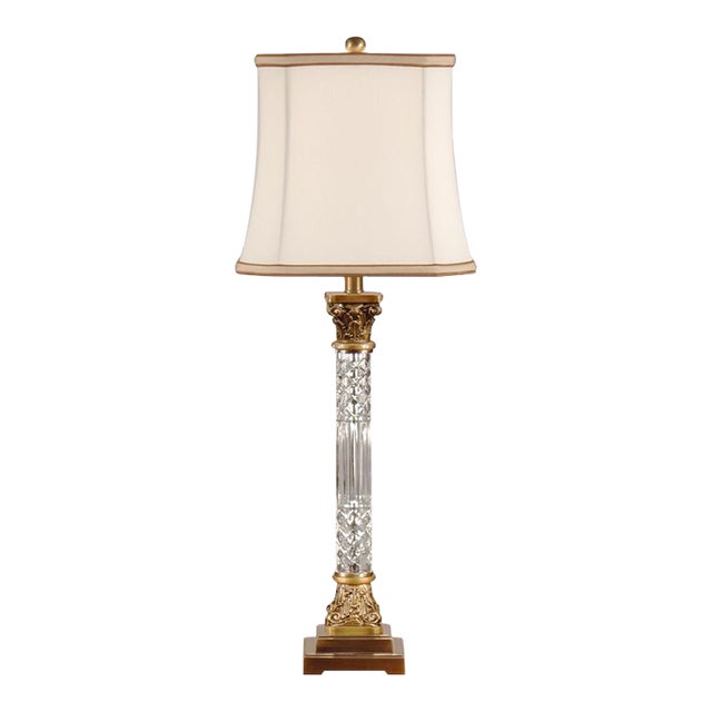 Wildwood Crystal Column Table Lamp For Sale