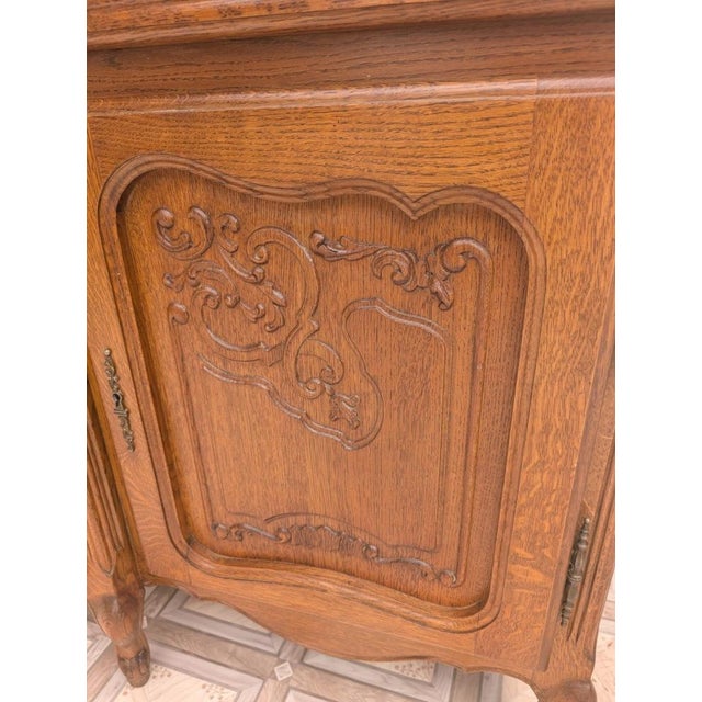 Louis XIV Buffet in Carved Oak For Sale - Image 4 of 11