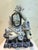 Chinese Vintage Ceramic Buddhist Sculpture,Hand Carved Blue and White Porcelain the Eighteen Arhats Statue For Sale In Seattle - Image 6 of 9