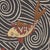 Abstract SAMPLE - Schumacher Koi Fish Fabric In Midnight For Sale - Image 3 of 4