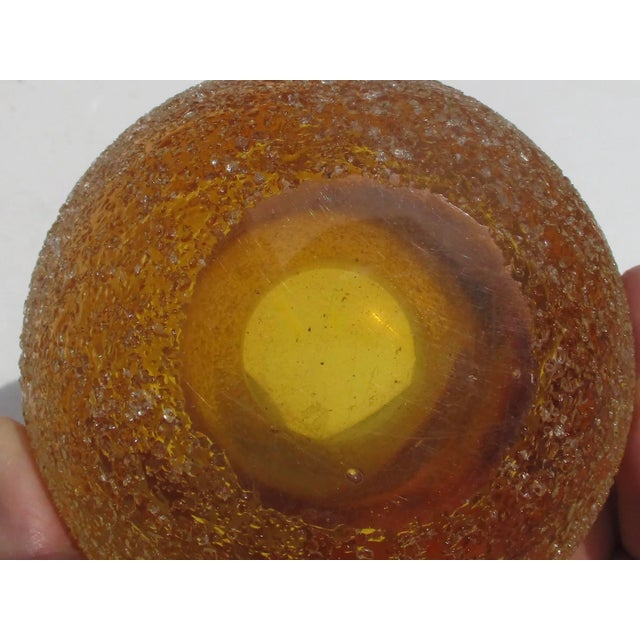 Modern Amber Glass Globe Studio Vase For Sale - Image 3 of 8