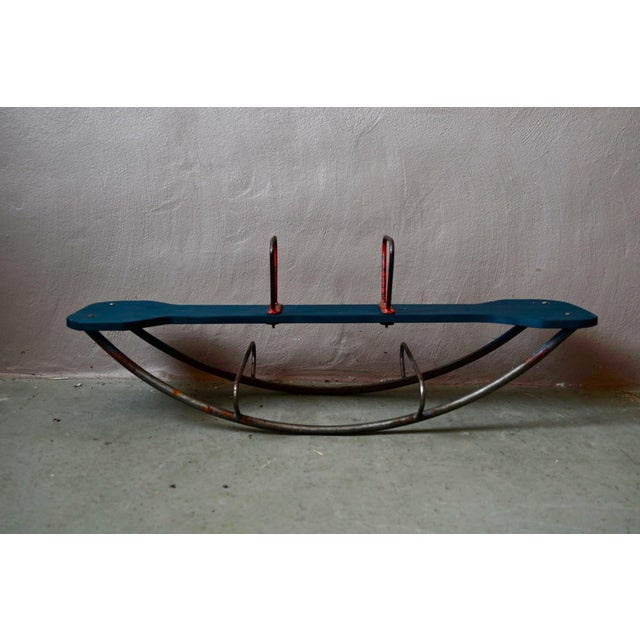Vintage Children's Rocking Chair in Wood and Metal, 1960s For Sale - Image 6 of 9