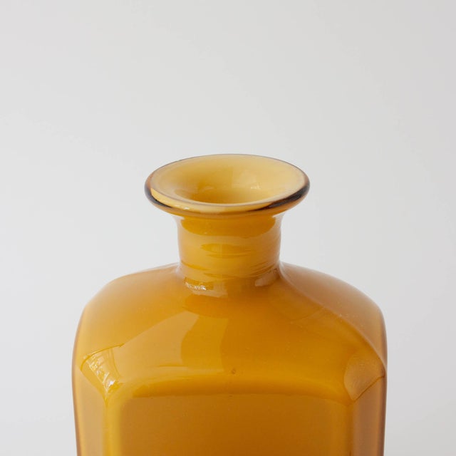 Glass Vintage Portuguese Opaline Glass Bottles, 1960s, Set of 2 For Sale - Image 7 of 18