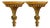 Vintage Italian Neoclassical Style Gilt Fluted Wall Brackets - A Pair For Sale