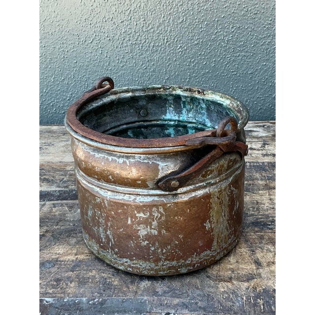Vintage Hand Hammered Copper Bowl For Sale - Image 9 of 12