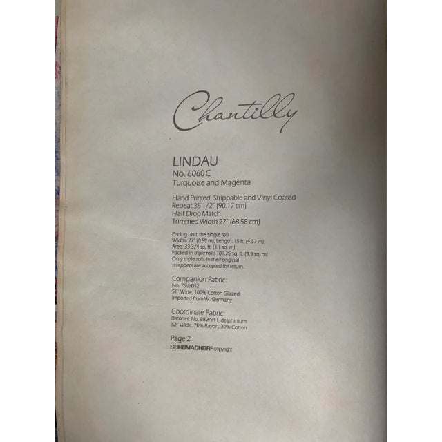 Abstract Expressionism Vintage Schumacher Wallpaper Hand-Printed Wallpaper Lindau - Sample Only For Sale - Image 3 of 5