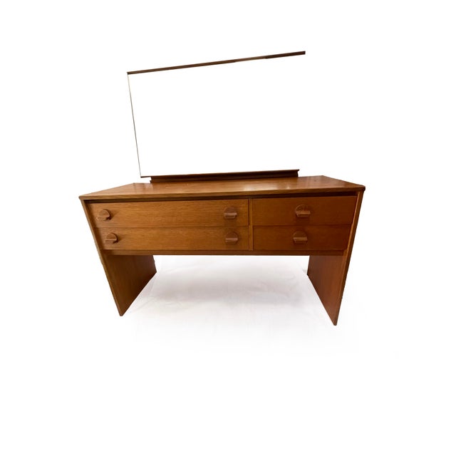 Mid-Century Modern Mid-Century Modern Cantata Dressing Table with Mirror by John & Sylvia Reid for Stag Furniture, 1960s For Sale - Image 3 of 12