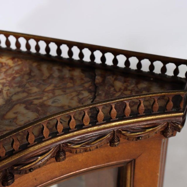 Antique French Louis XVI Gilt Wood & Ormolu Vitrine C1920 For Sale - Image 9 of 16