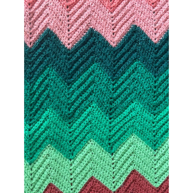 Mid 20 Th C Crochet Throw Missoni Style For Sale In Miami - Image 6 of 6