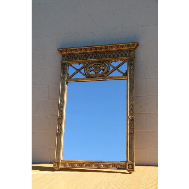 Italian Italian Wood and Gold Leaf Mirror For Sale - Image 3 of 12