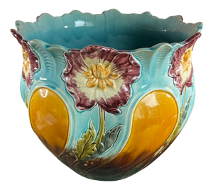 Large Art Nouveau Slip Planter from Onnaing, France, 1920s