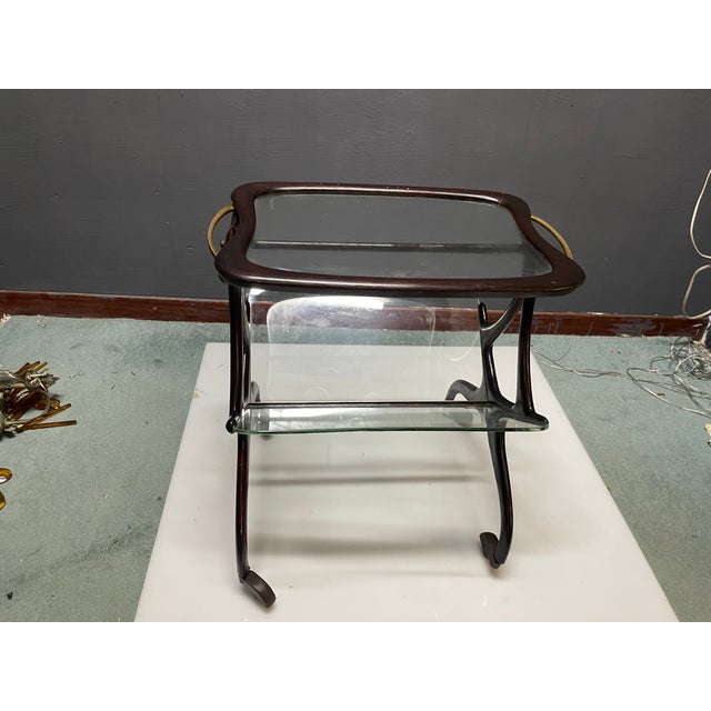 Service Cart Magazine Rack with Wheels by Cesare Lacca for Cassina, 1950s For Sale - Image 17 of 18