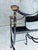 Vintage Italian Curule Savonarola Armchair in Black Leather Brass & Iron For Sale - Image 16 of 17