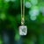 14k Gold Rainbow Moonstone Pendant For Sale - Image 10 of 11