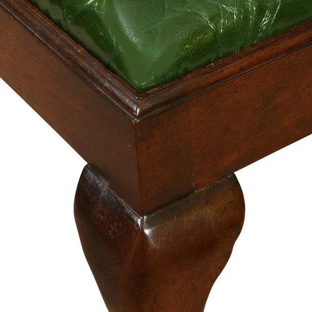 Queen Anne A Pair of Queen Anne Style Walnut Benches For Sale - Image 4 of 4