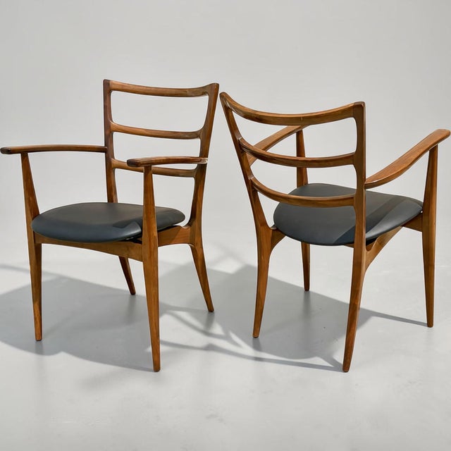 A fabulous design in the manner of Niels Koefoed or Gio Ponti. In excellent barely used original patina including brand...