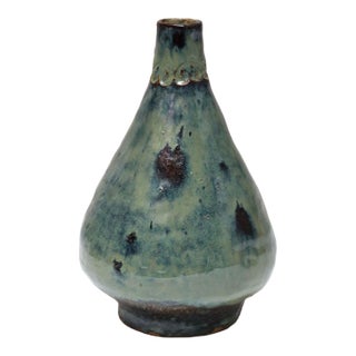 Vintage Primitive Studio Pottery Vase Signed D. McKay For Sale