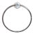 Vintage Nickel Plated Brass Bathroom Towel Ring For Sale