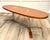 1960s Mid-Century Modern Oval Wood & Ceramic Tile Coffee Table For Sale - Image 14 of 16