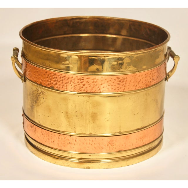 Vintage Traditional Turkish Copper and Brass Bucket For Sale - Image 11 of 11