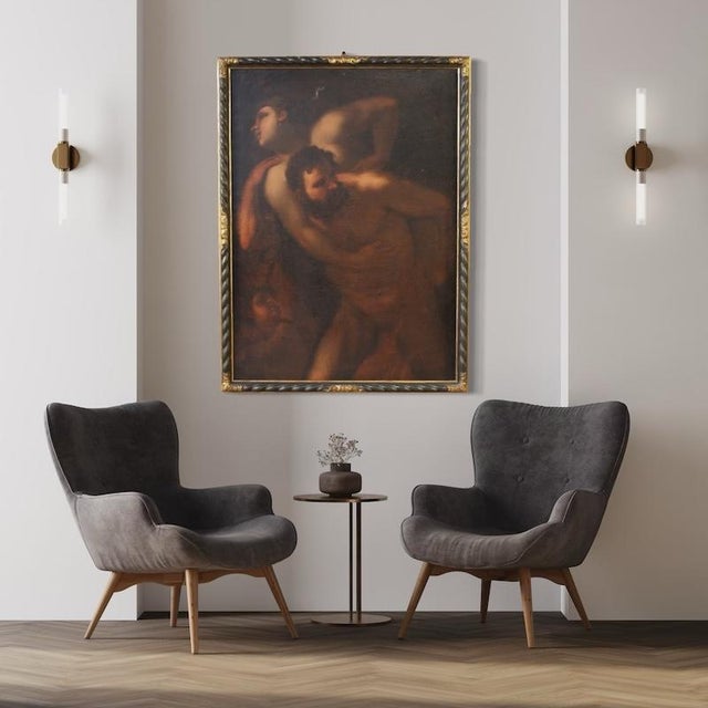 Mythological Scene with Hercules and Deianira, 1670, Oil on Canvas, Framed For Sale - Image 10 of 16