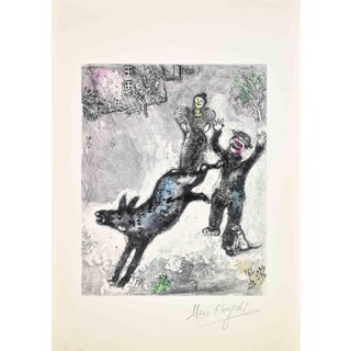 Marc Chagall, LAne et le Chien (The Ass and the Dog), 1952, Etching For Sale