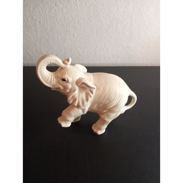 1970s Norcrest Porcelain Trunk-Up & Leg-Up Hopping Elephant Figurine For Sale In Dallas - Image 6 of 7