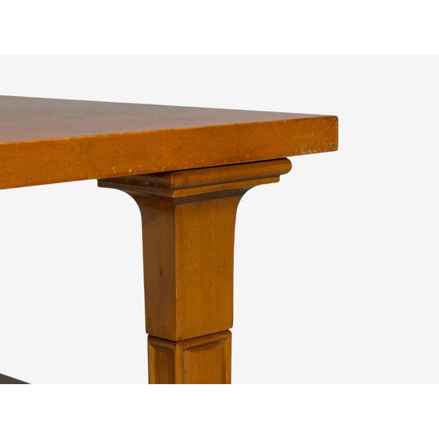 t.h. Robsjohn-Gibbings, Rare Trapeza End Table, Walnut, Greece, 1960s For Sale - Image 12 of 15