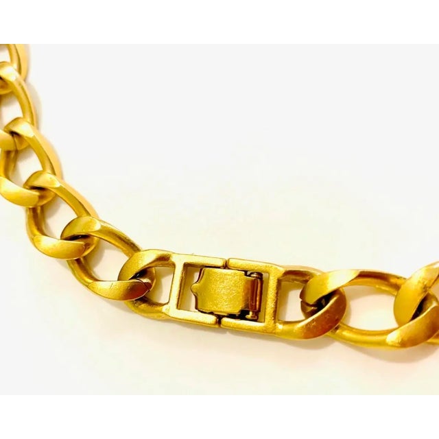 80s Monet Modernist Enameled Gold Choker For Sale - Image 10 of 10