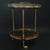 Serving trolley from Aldo Tura, Milano 1960s. Brass, glass and wood covered with dark brown goat skin. A removable tray...