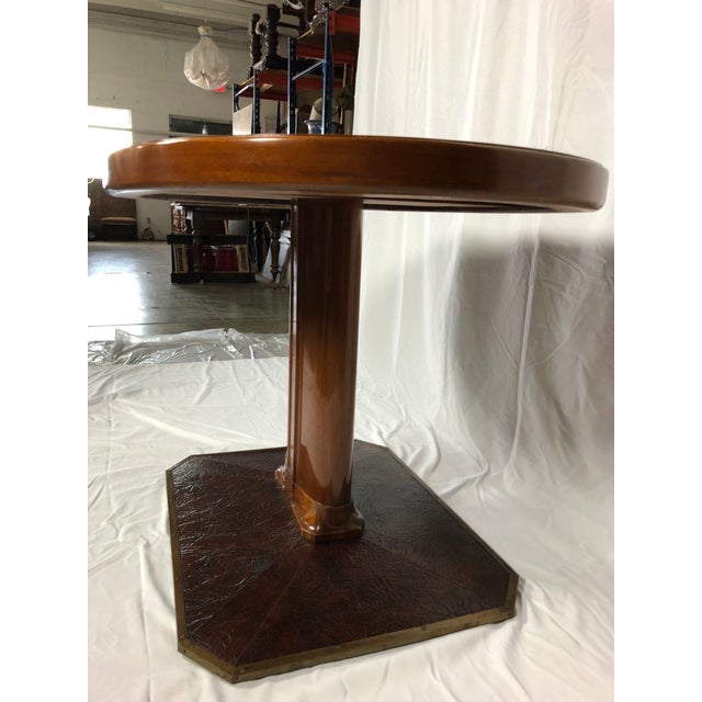 Art Deco 1930s Art Deco Oval Center Table For Sale - Image 3 of 10