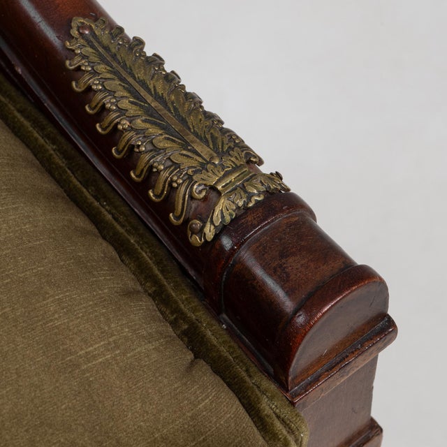19th Century French Empire Style Tub Chair In Original Patina For Sale - Image 10 of 18