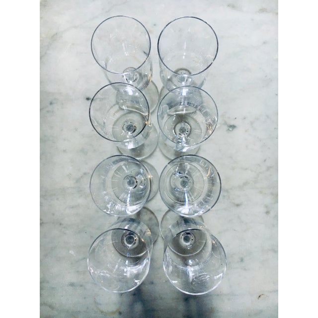 Mid-Century Modern Vintage Crystal Modernist Glassware - Set of 8 For Sale - Image 3 of 7