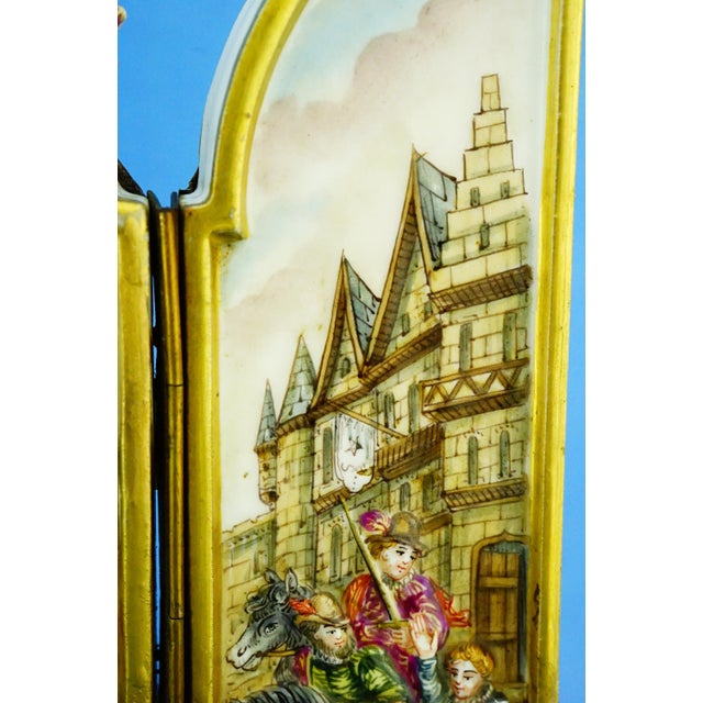 Capodimonte, Triptych Plaque Bas-Relief the Brawl, 1800s, Porcelain For Sale - Image 10 of 18