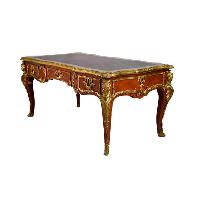 Late 19th Century Louis XV Style Gilt Bronze-Mounted Kingwood Bureau Plat Desk For Sale - Image 17 of 17