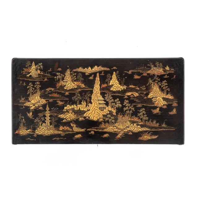 Paint 19th Century Chinese Export Lacquer Games Table For Sale - Image 7 of 12