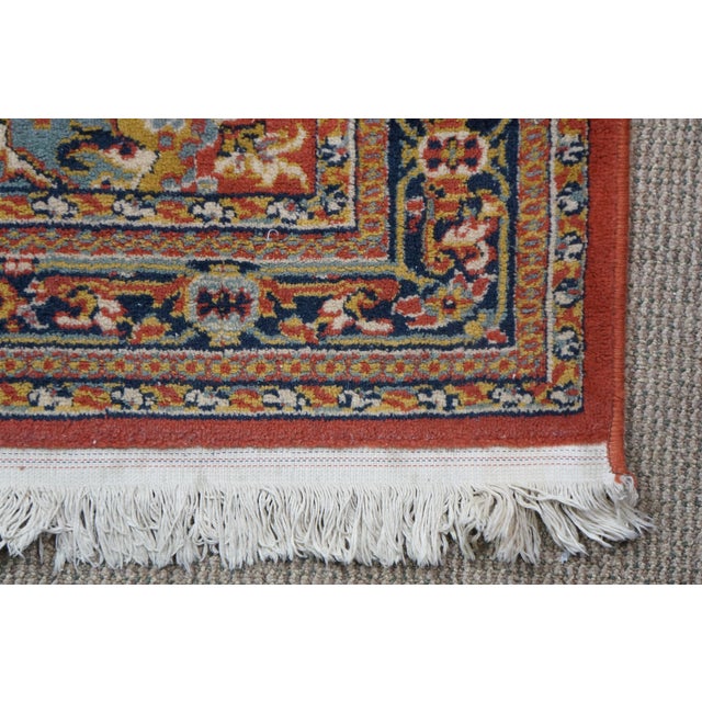 Late 20th Century Vintage Belgian Oriental 100% Wool Floral Rug Runner Carpet Mat 46" X 65" For Sale - Image 5 of 13