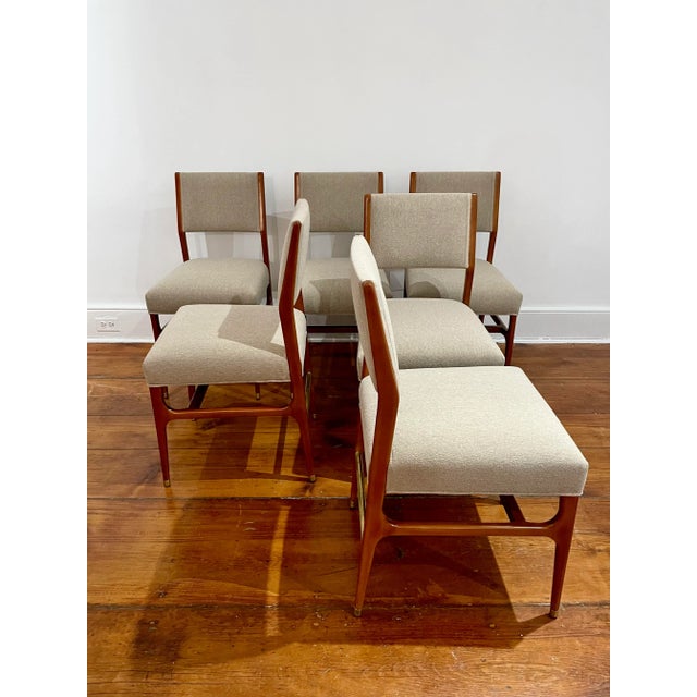 1950s Vintage Gio Ponti For Cassina Attributed Chairs - Set of 6 For Sale - Image 12 of 13