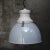 Rare factory lamp by industria rotterdam grey enamel with grey cast aluminium top white interior e27 / e26 this piece has...